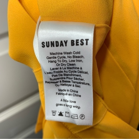 Aritzia Sunday Best Orange Tailored Pleaded Shorts Tie Waist Side Pockets Sz 2 - Picture 10 of 11